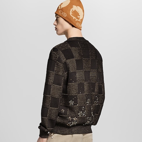 Pull Damier brodé Homme Prêt-à-porter Tout le prêt-à-porter | LOUIS VUITTON (Zoom produit)
