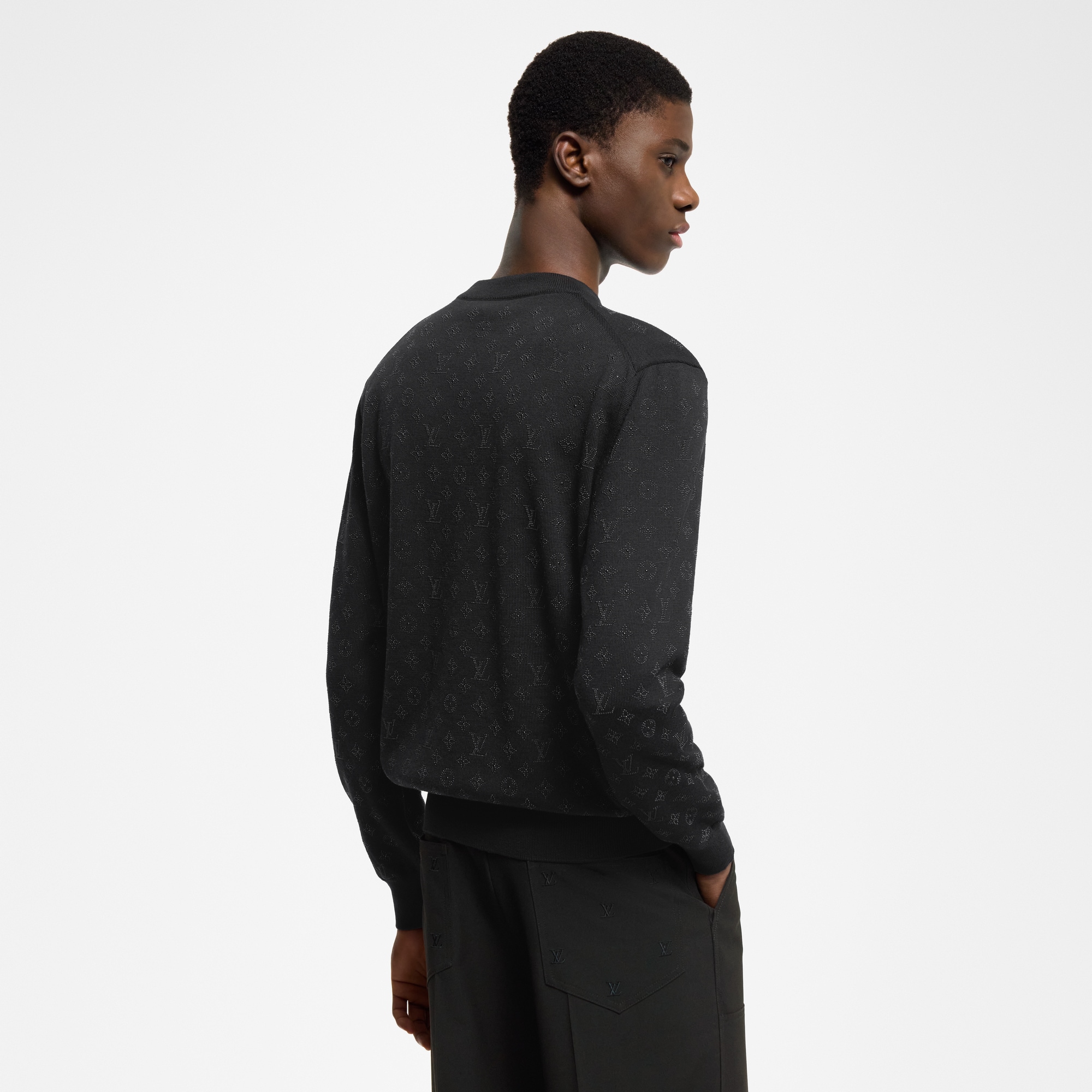 Pull de soirée à Monogram ornementé en laine  Homme Prêt-à-porter Tout le prêt-à-porter | LOUIS VUITTON (Zoom produit)