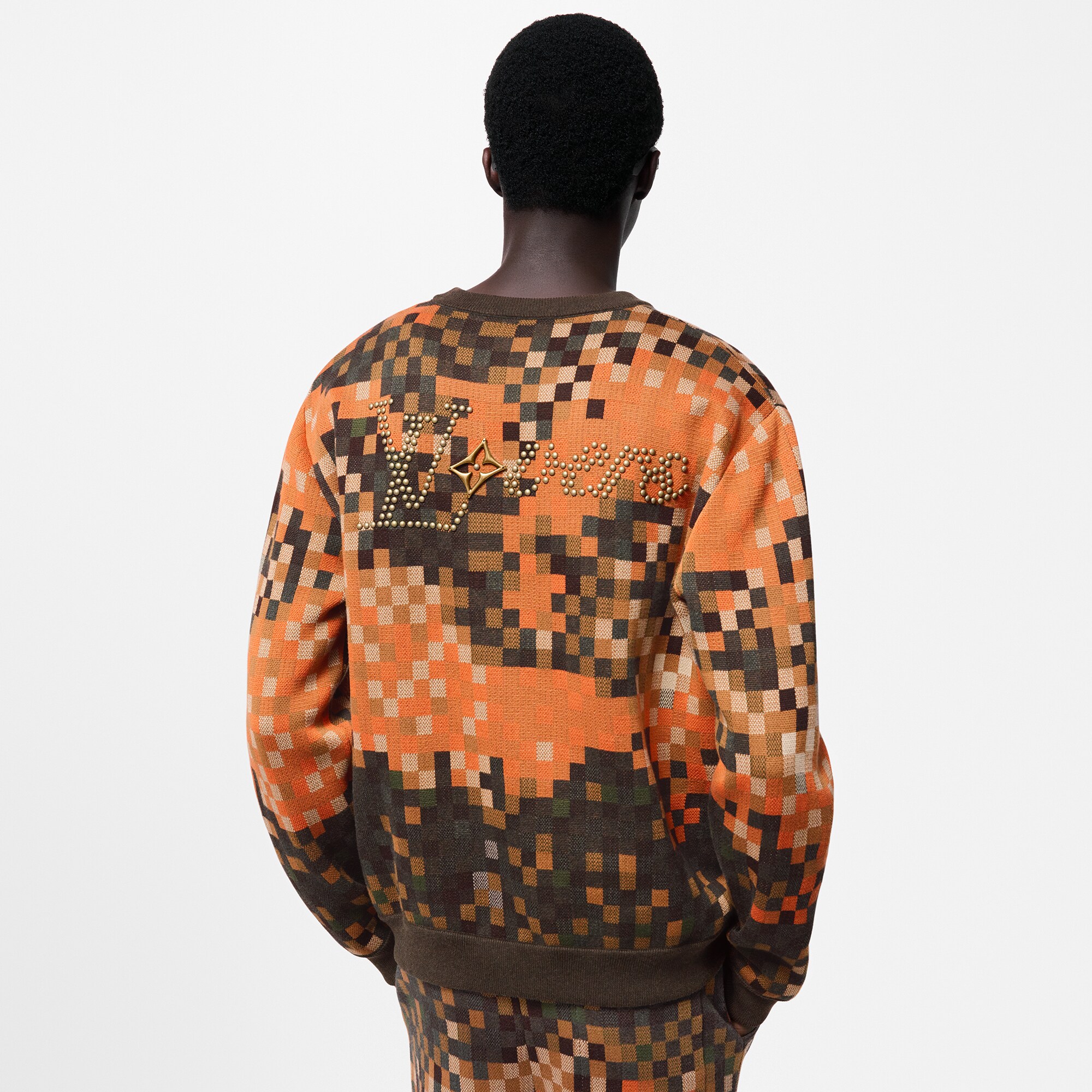 Pull en jacquard de coton  Homme Prêt-à-porter Maille et sweatshirts | LOUIS VUITTON (Zoom produit)