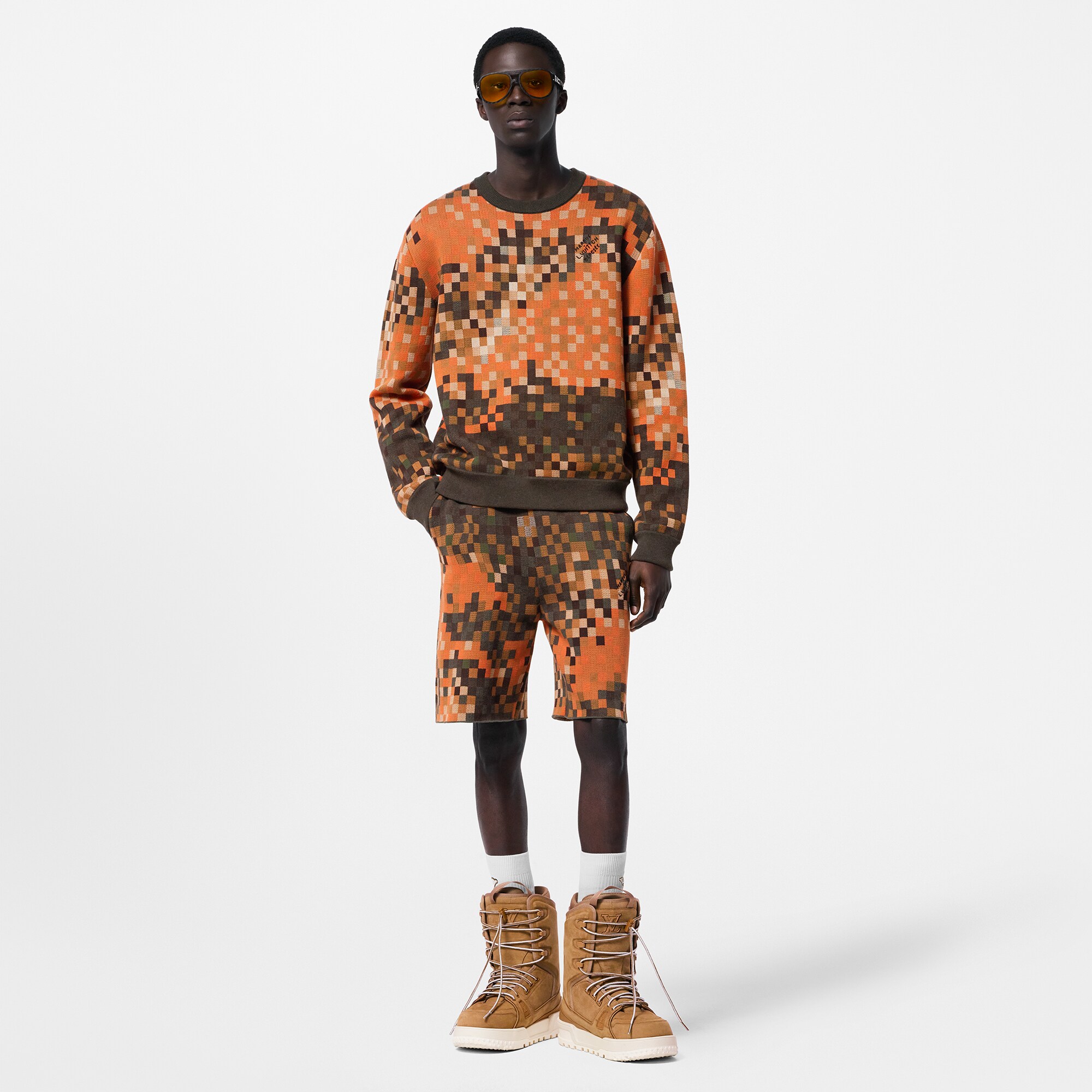 Pull en jacquard de coton  Homme Prêt-à-porter Maille et sweatshirts | LOUIS VUITTON (Zoom produit)