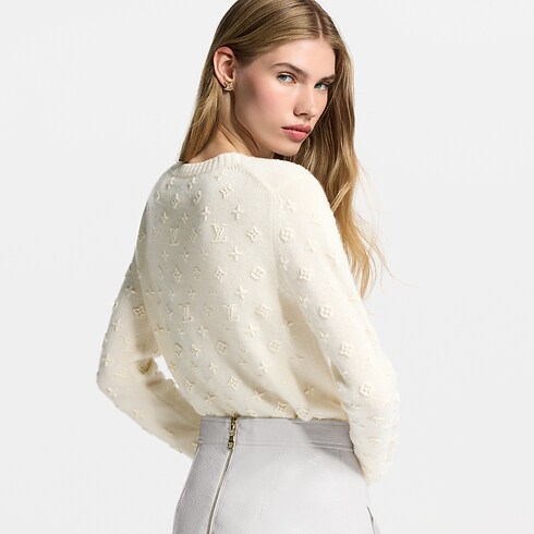 Pull en maille Monogram 3D Femme Prêt-à-porter Maille | LOUIS VUITTON (Zoom produit)