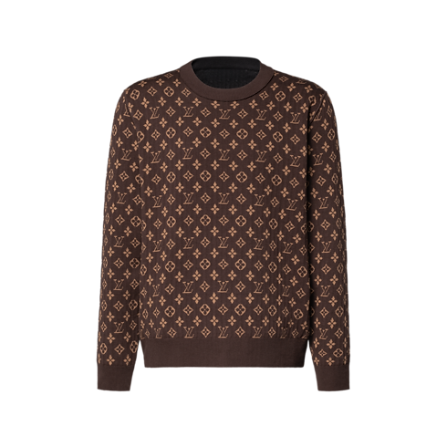 Pull manches longues à signature LV réversible autre vue