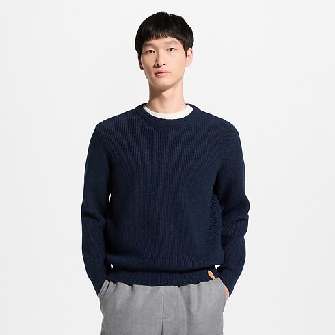 Pull manches longues en cachemire côtelé Homme Prêt-à-porter Tout le prêt-à-porter | LOUIS VUITTON (Zoom produit)