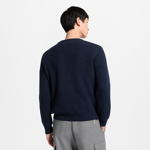 Pull manches longues en cachemire côtelé Homme Prêt-à-porter Tout le prêt-à-porter | LOUIS VUITTON (Zoom produit)