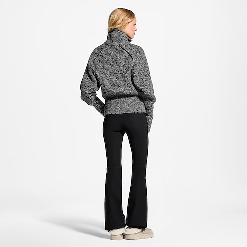 Pull semi-zippé chiné Femme Prêt-à-porter Tops et chemises | LOUIS VUITTON (Zoom produit)
