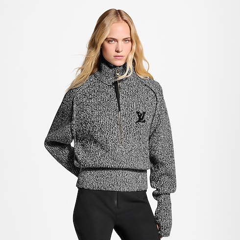 Pull semi-zippé chiné Femme Prêt-à-porter Tops et chemises | LOUIS VUITTON (Zoom produit)