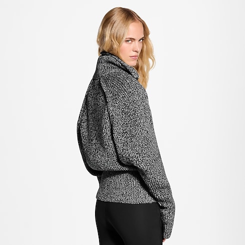 Pull semi-zippé chiné Femme Prêt-à-porter Tops et chemises | LOUIS VUITTON (Zoom produit)