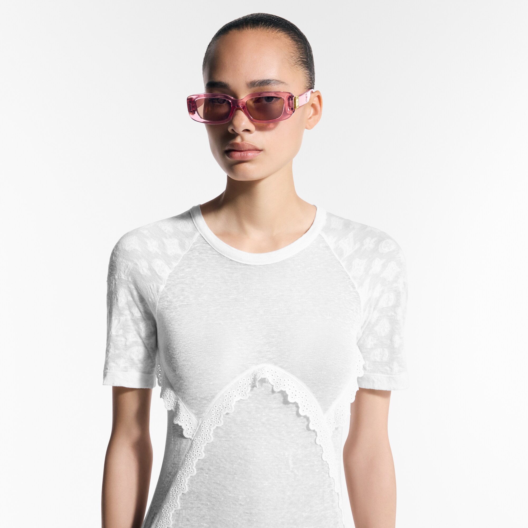 Robe à détails jacquard Monogram  Femme Prêt-à-porter Robes | LOUIS VUITTON (Zoom produit)