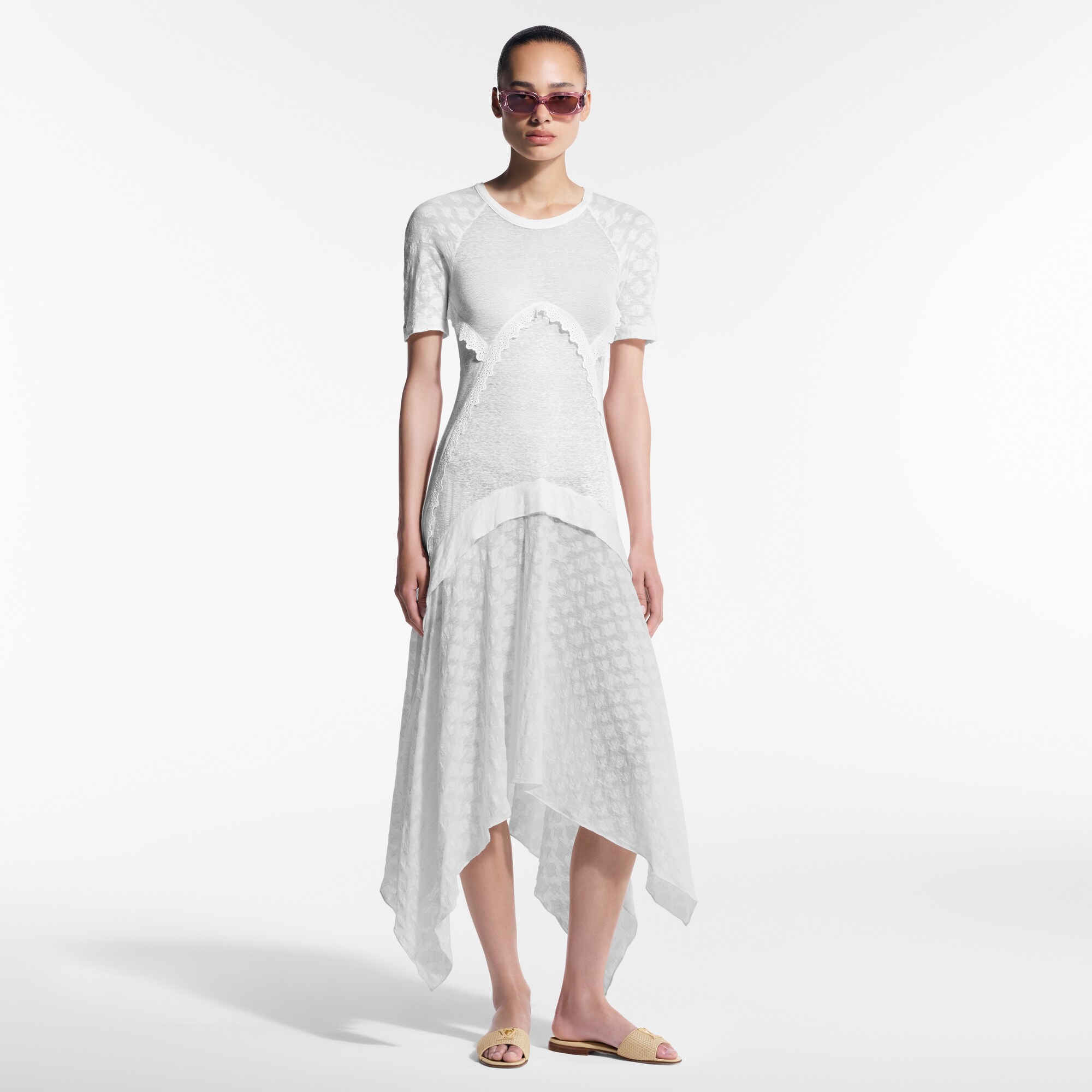 Robe à détails jacquard Monogram  Femme Prêt-à-porter Robes | LOUIS VUITTON (Zoom produit)