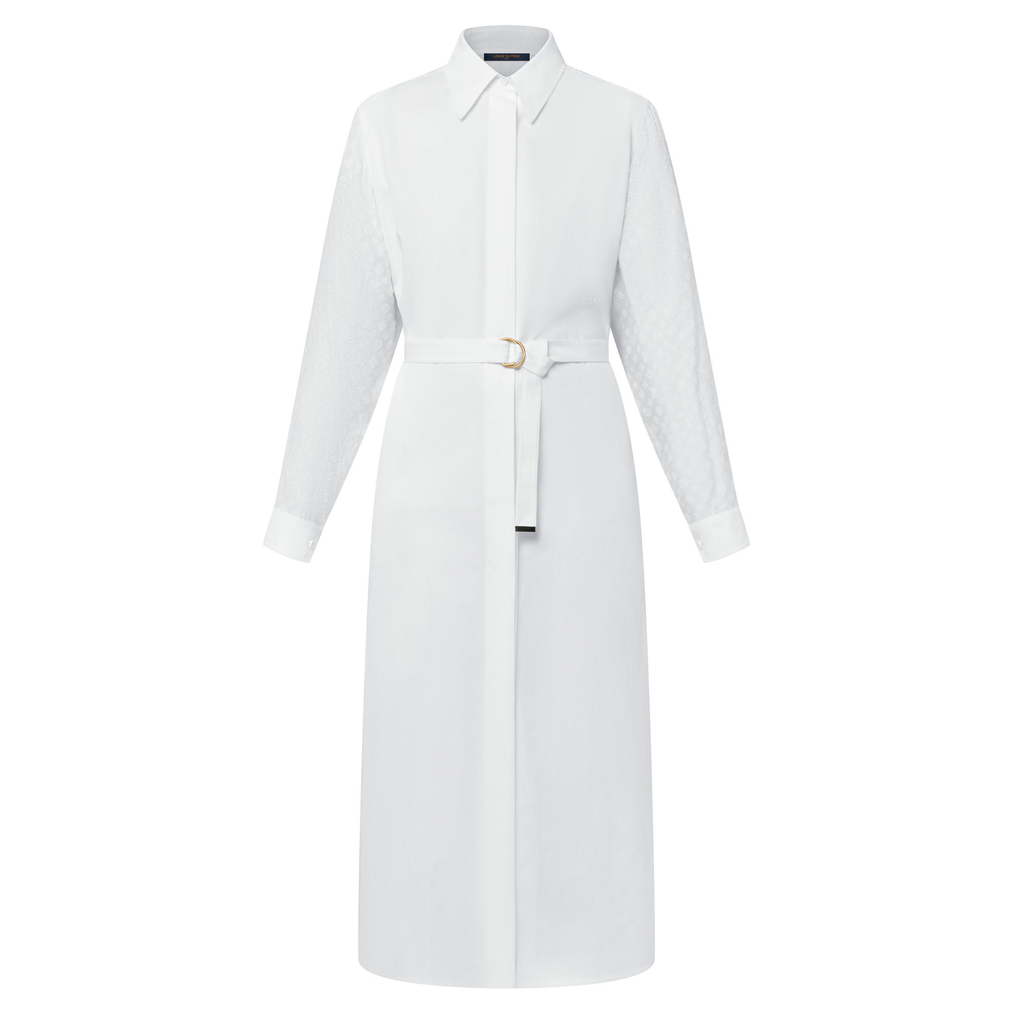 Robe chemise à détails Monogram  Femme Prêt-à-porter Robes | LOUIS VUITTON (Zoom produit)