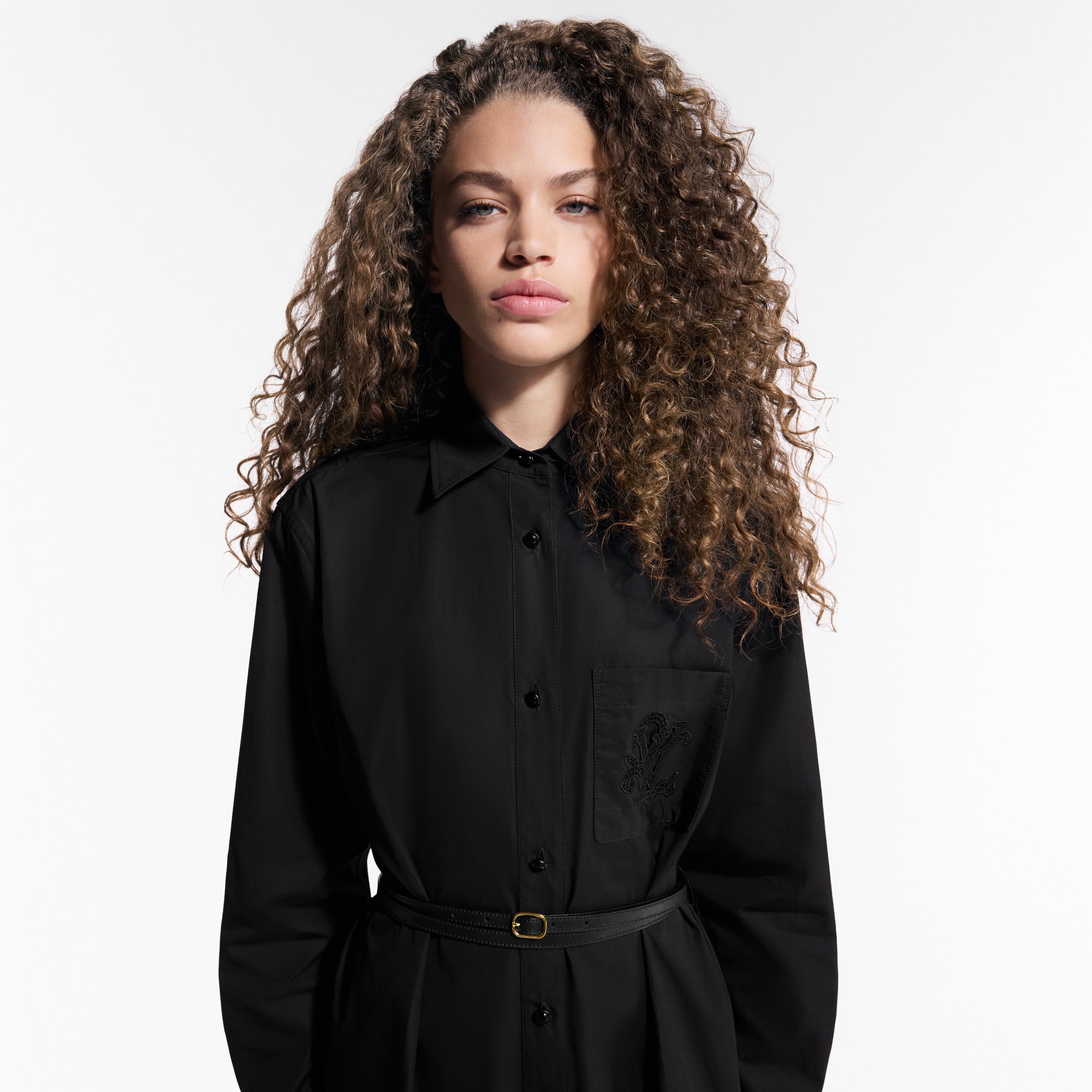 Robe chemise à jupe transparente  Femme Prêt-à-porter Robes | LOUIS VUITTON (Zoom produit)