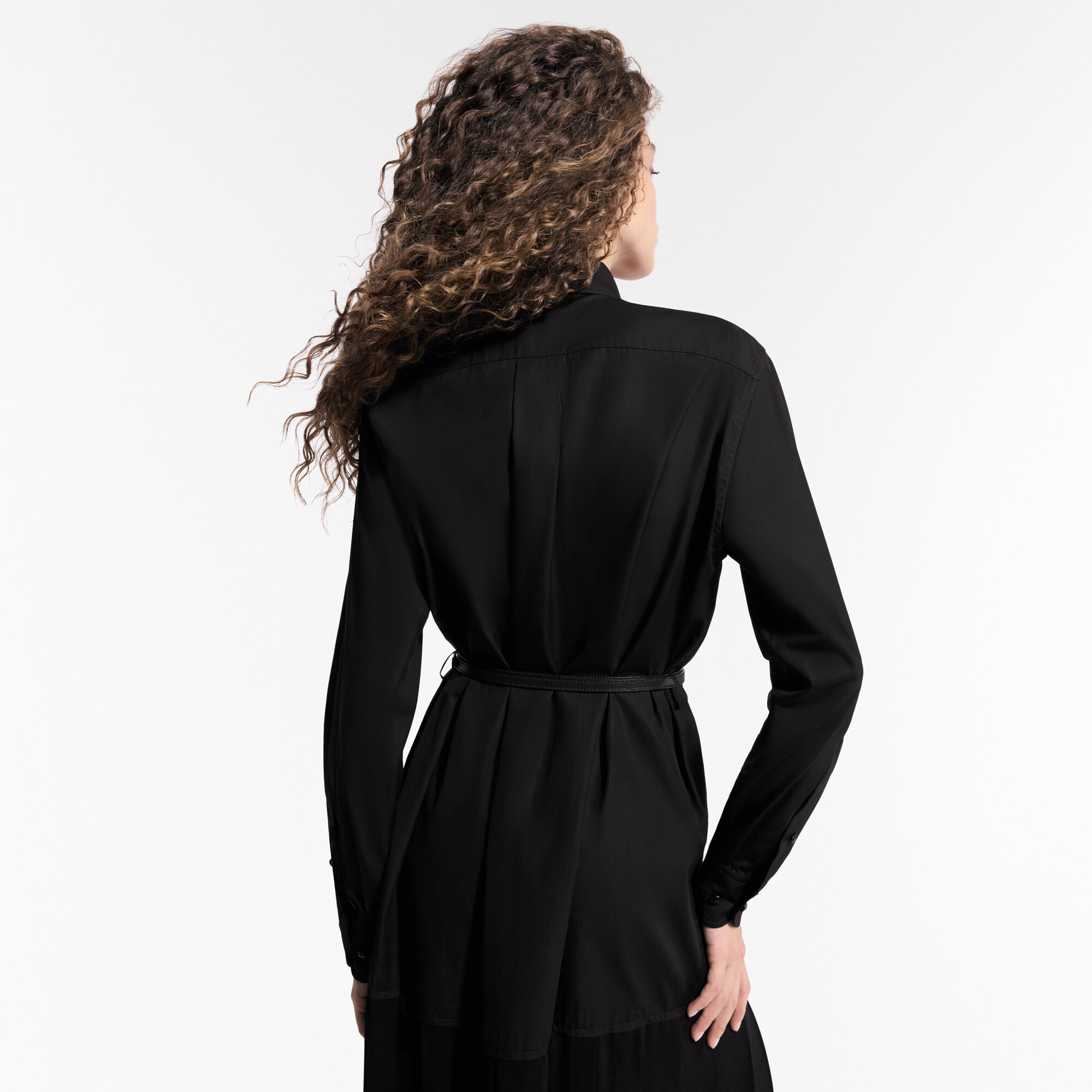 Robe chemise à jupe transparente  Femme Prêt-à-porter Robes | LOUIS VUITTON (Zoom produit)