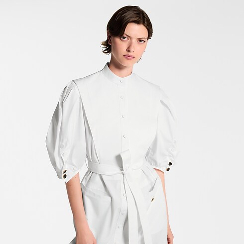 Robe chemise à manches bouffantes Femme Prêt-à-porter Robes | LOUIS VUITTON (Zoom produit)