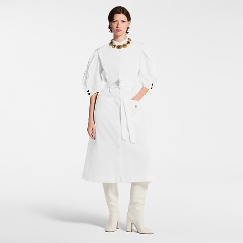 Robe chemise à manches bouffantes Femme Prêt-à-porter Robes | LOUIS VUITTON (Zoom produit)