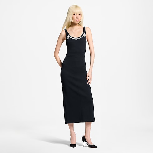 Robe débardeur à encolure bijou Femme Prêt-à-porter Robes | LOUIS VUITTON (Zoom produit)