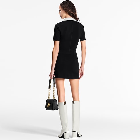 Robe en jersey technique à col Claudine Femme Prêt-à-porter Robes | LOUIS VUITTON (Zoom produit)