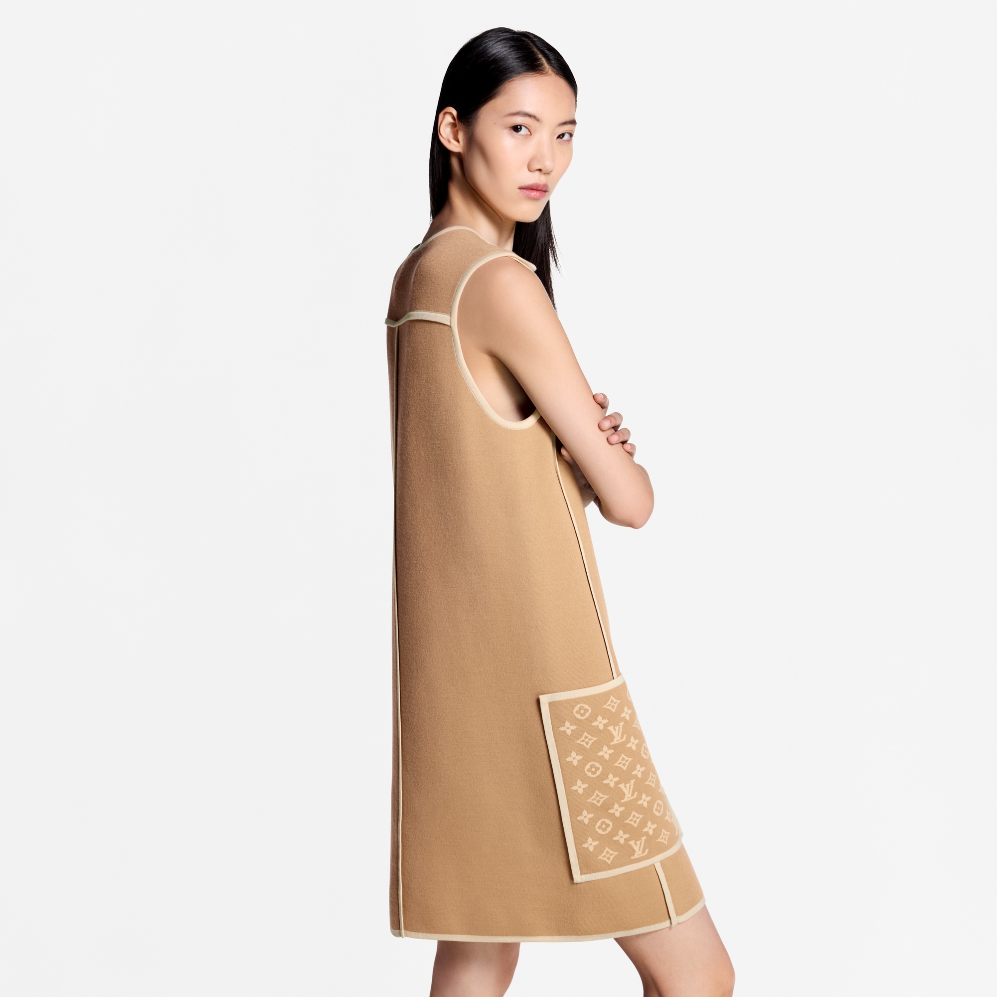 Robe en maille à détails Monogram  Femme Prêt-à-porter Robes | LOUIS VUITTON (Zoom produit)