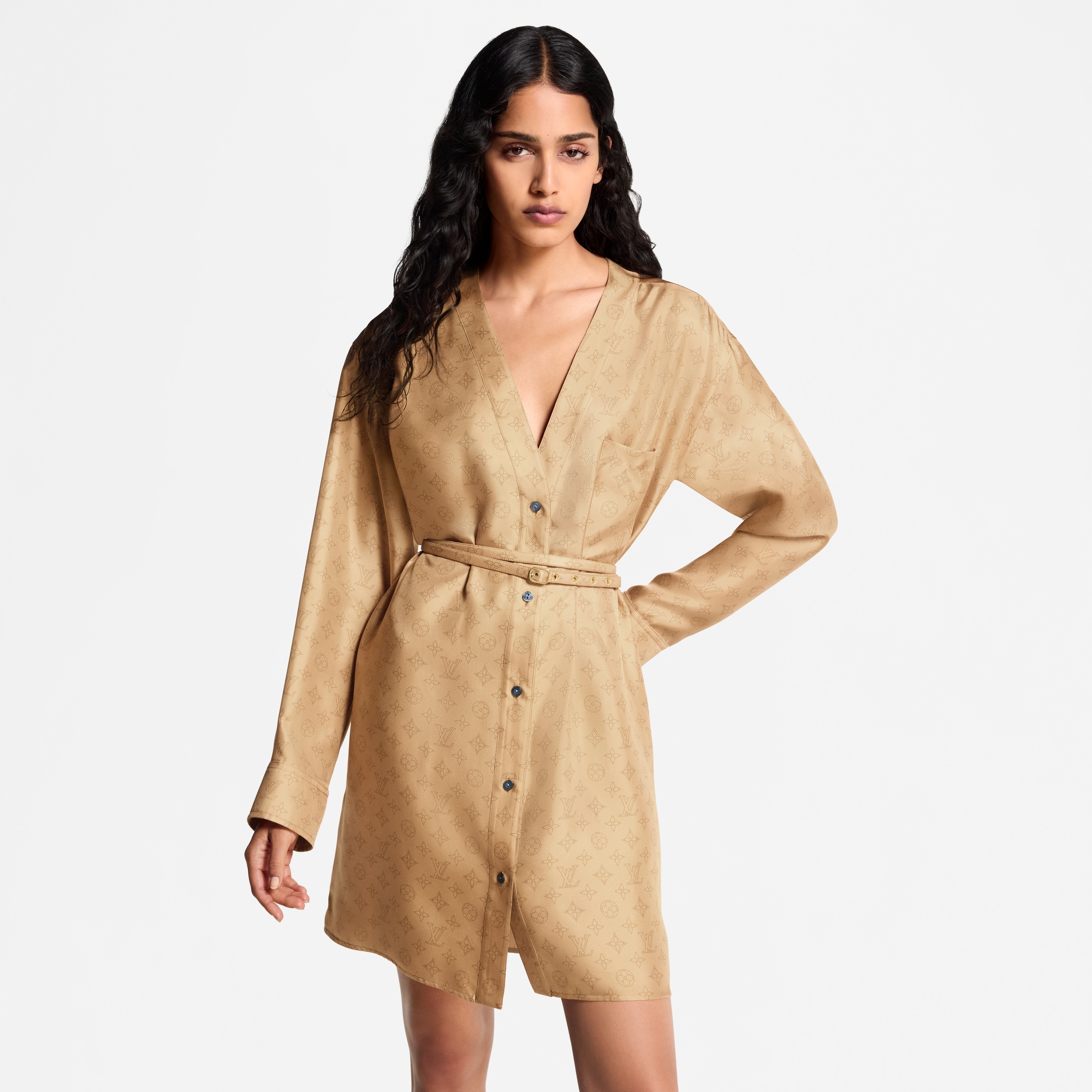 Lv Robe Pink Robe Mahina à avant boutonné | LOUIS VUITTON