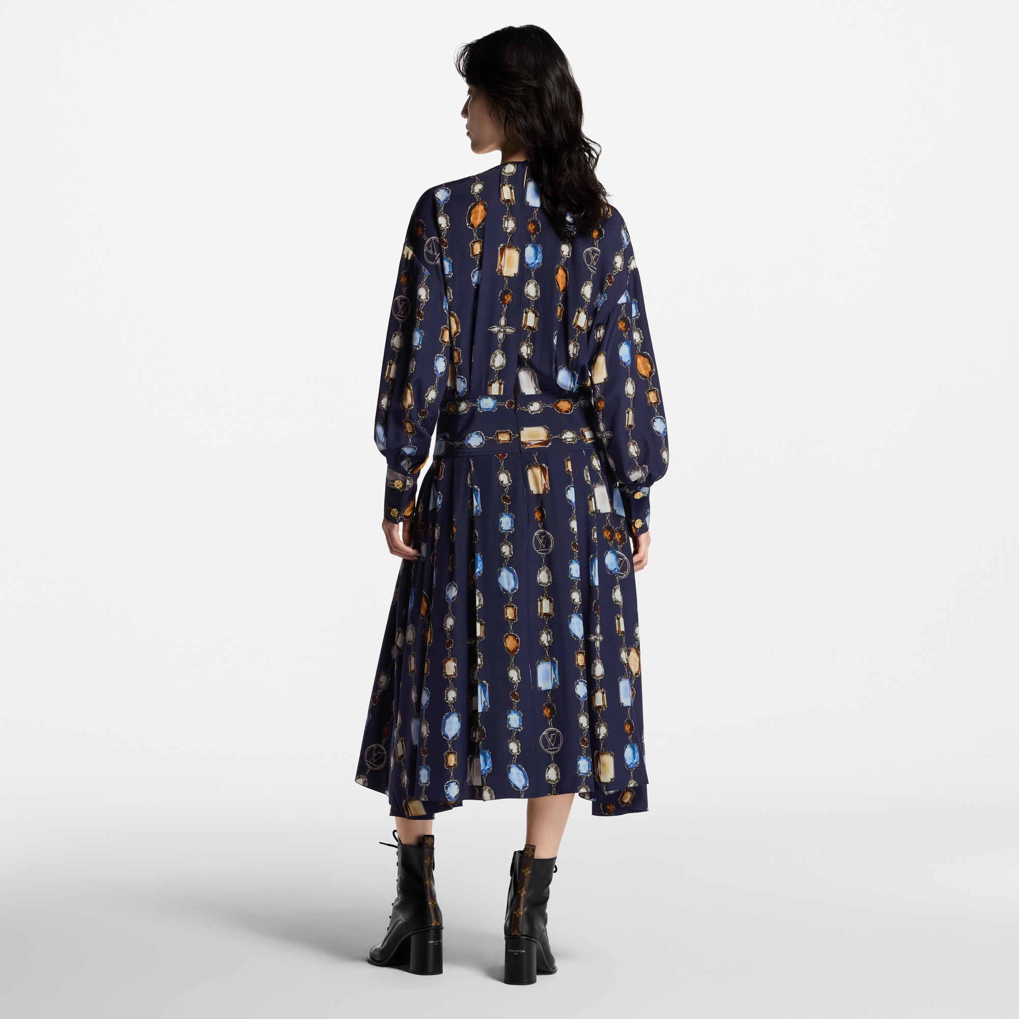 Robe manches longues à collier  Femme Prêt-à-porter Robes | LOUIS VUITTON (Zoom produit)