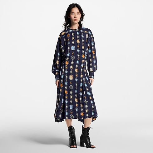 Robe manches longues à collier Femme Prêt-à-porter Robes | LOUIS VUITTON (Zoom produit)