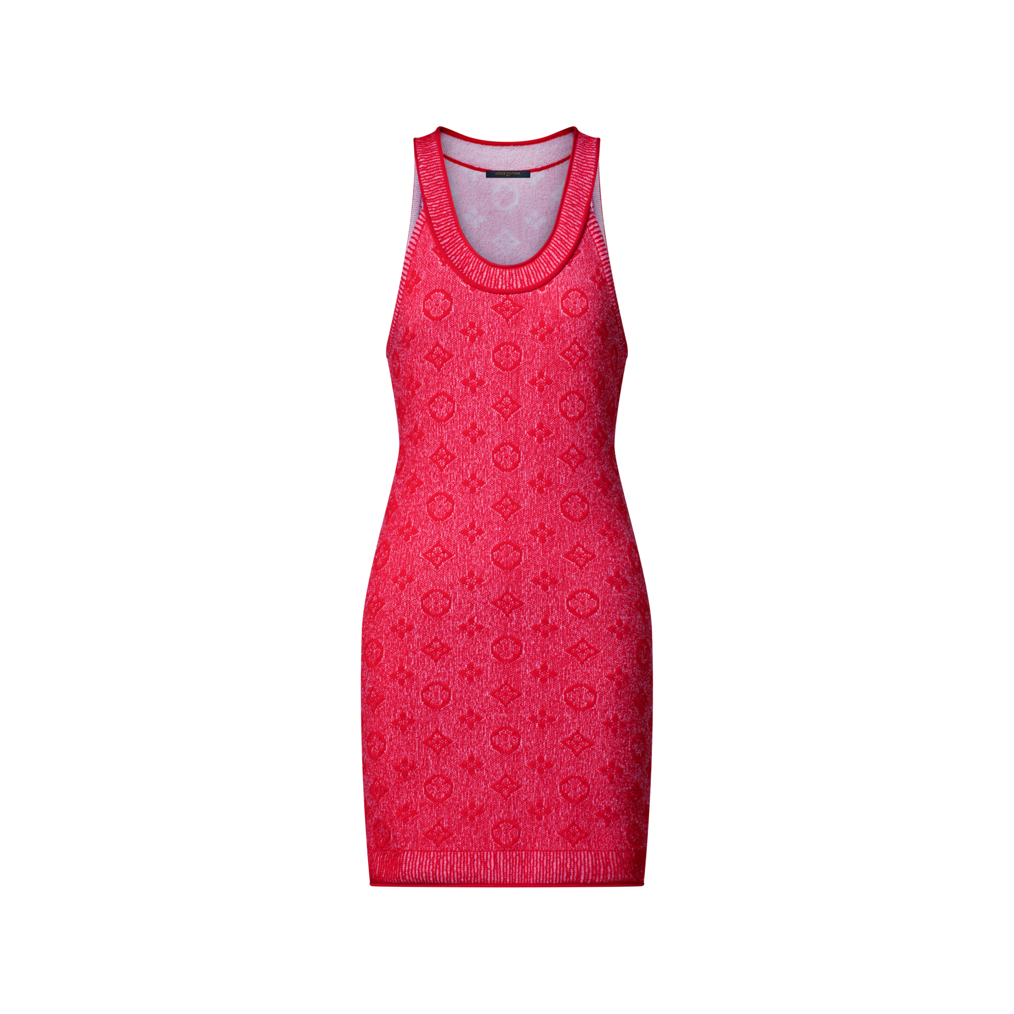 Lv Robe Pink Robe Monogram en maille effet tweed | LOUIS VUITTON