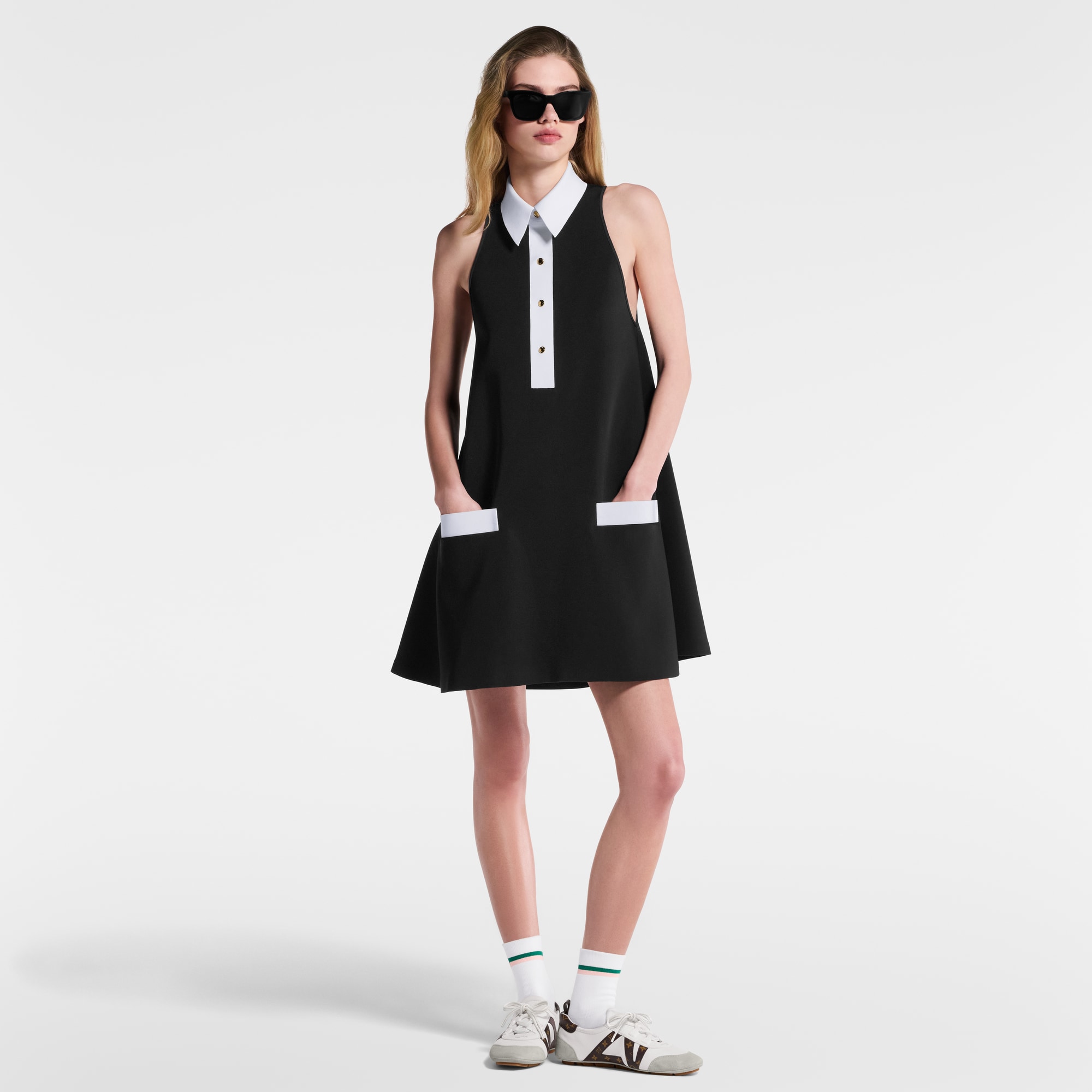 Robe polo en gabardine technique  Femme Prêt-à-porter Robes | LOUIS VUITTON (Zoom produit)