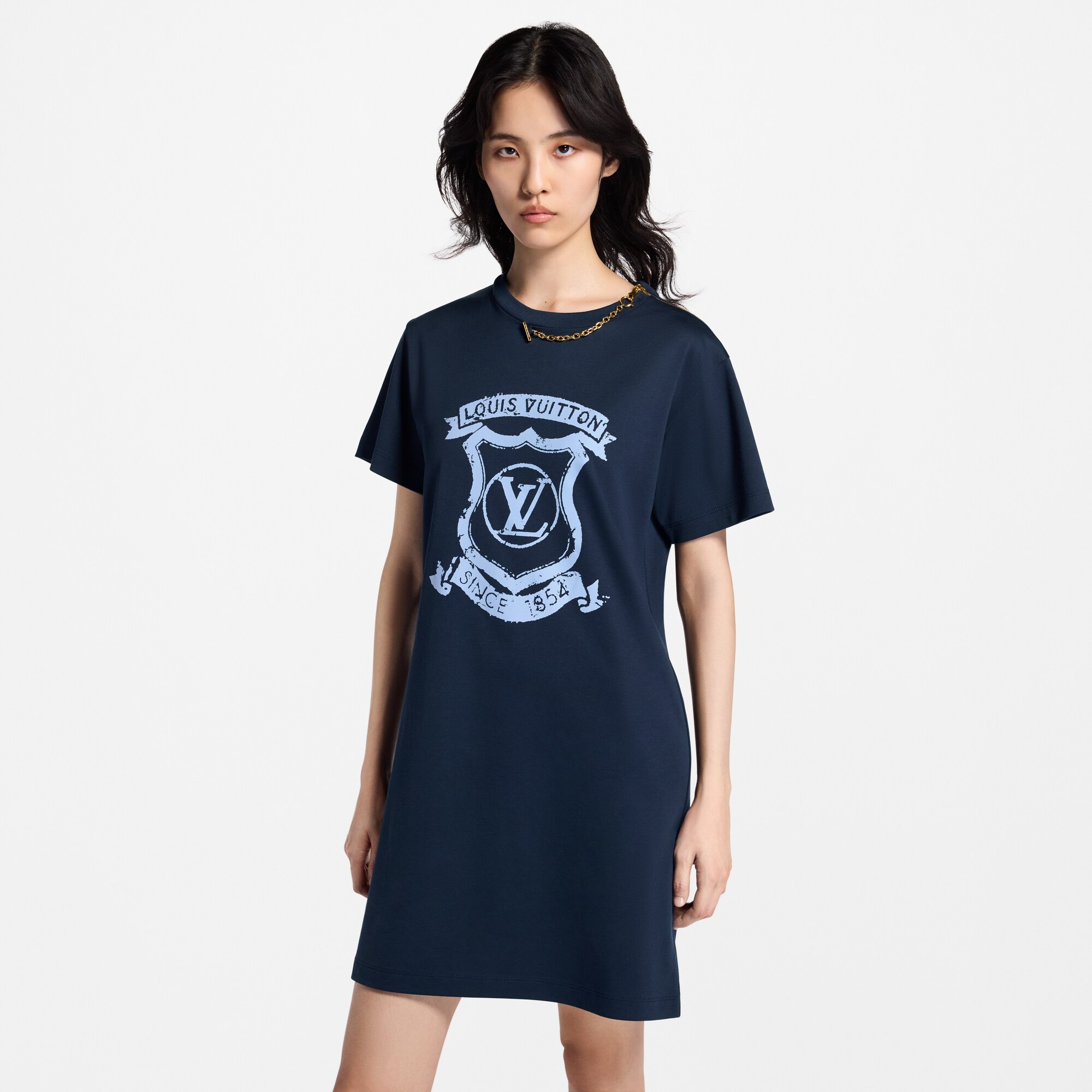 Robe tee-shirt LV Crest  Femme Prêt-à-porter Robes | LOUIS VUITTON (Zoom produit)