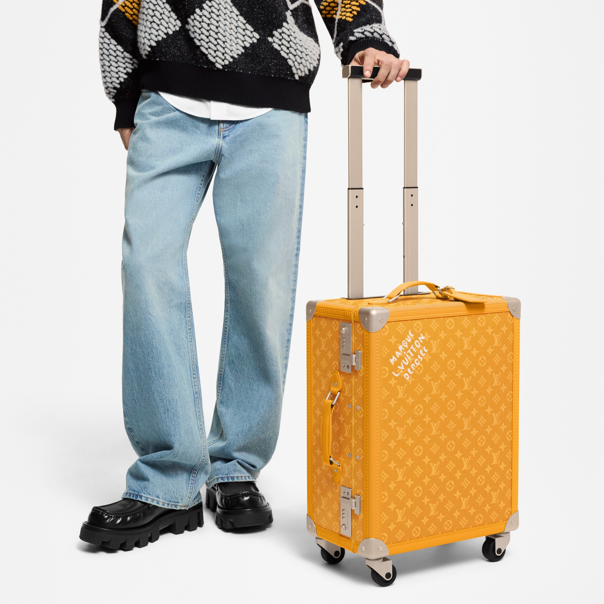 Rolling Trunk Monogram Heritage Homme Voyage Bagages roulants | LOUIS VUITTON (Zoom produit)