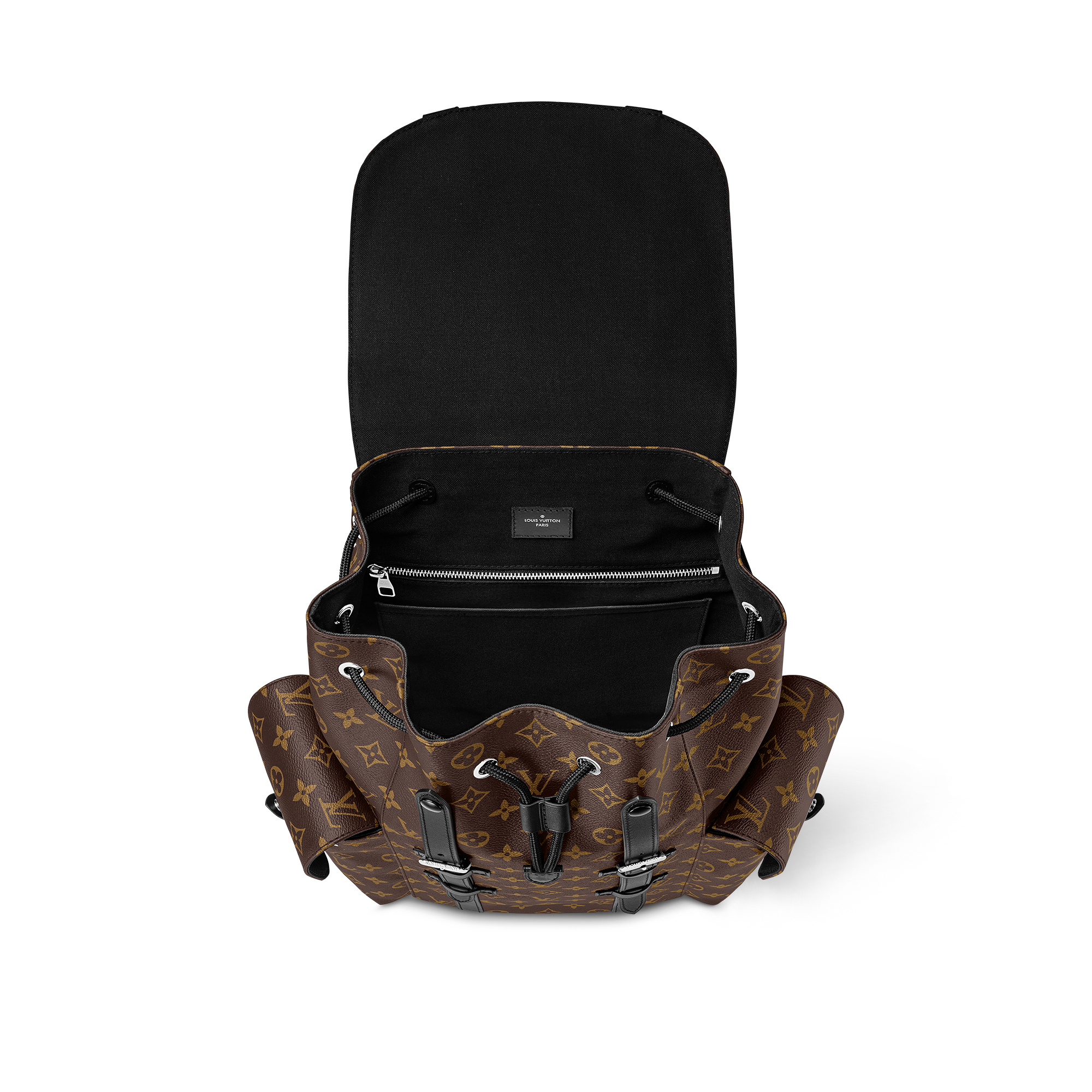 Sac à dos Christopher MM Toile Monogram Macassar Homme Voyage Tous les bagages et accessoires | LOUIS VUITTON (Zoom produit)