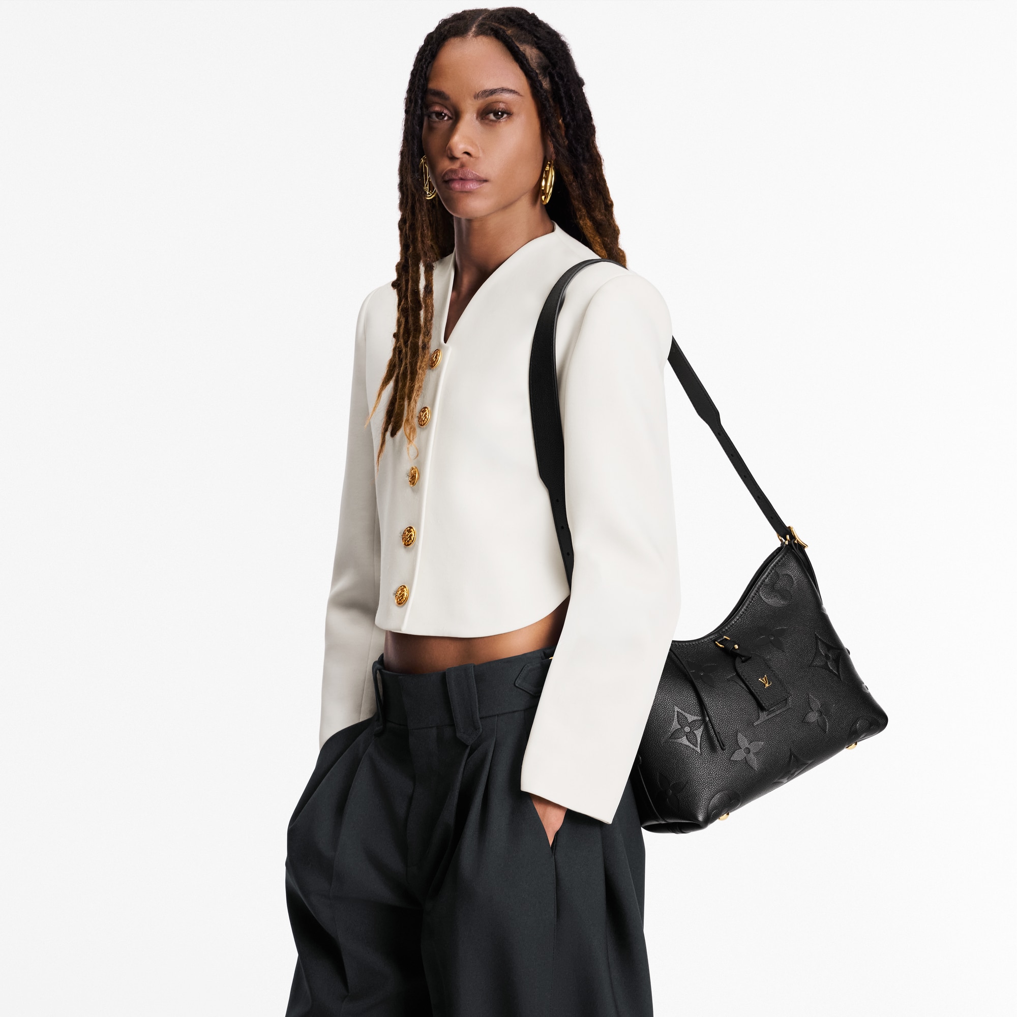 Sac CarryAll PM Cuir Monogram Empreinte Femme Sacs à main Sacs à main | LOUIS VUITTON (Zoom produit)