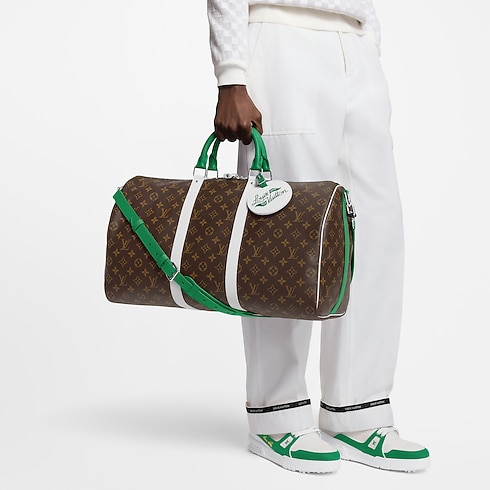 Sac Keepall Bandoulière 50 Toile Monogram Macassar Sacs et Petite Maroquinerie Sacs Homme Icônes LV | LOUIS VUITTON (Zoom produit)