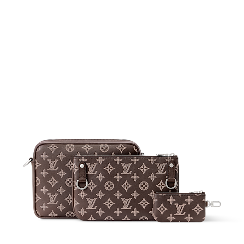 Sac Trio Messenger Monogram Shadow Homme Sacs Tous les sacs | LOUIS VUITTON (Zoom produit)
