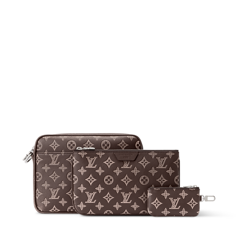 Sac Trio Messenger Monogram Shadow Homme Sacs Tous les sacs | LOUIS VUITTON (Zoom produit)