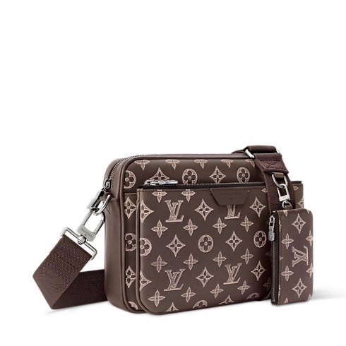 Sac Trio Messenger Monogram Shadow Homme Sacs Tous les sacs | LOUIS VUITTON (Zoom produit)