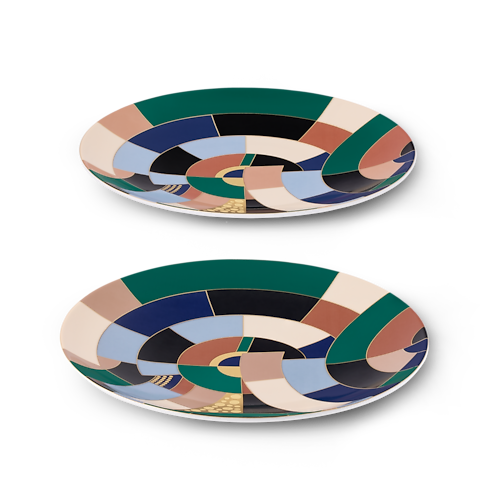 Set de 2 assiettes à dessert Illusion Malles, Voyage et Maison Maison et Art de la Table Art de la table | LOUIS VUITTON (Zoom produit)