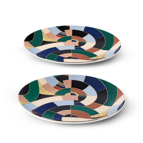 Set de 2 assiettes à pain Illusion Malles, Voyage et Maison Maison et Art de la Table Art de la table | LOUIS VUITTON (Zoom produit)