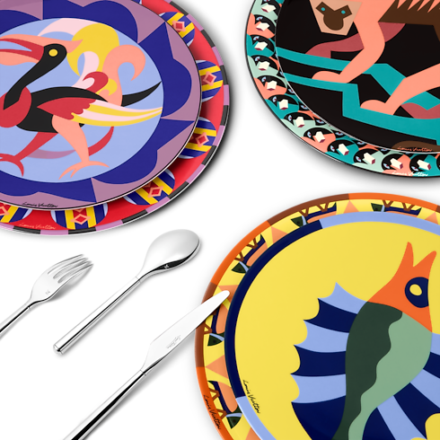Set de 6 assiettes à dîner Animali Fantastici Malles, Voyage et Maison Maison et Art de la Table Art de la table | LOUIS VUITTON (Zoom produit)