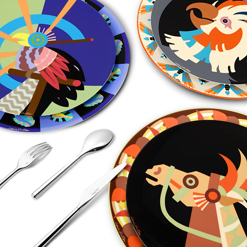 Set de 6 assiettes de service Animali Fantastici Malles, Voyage et Maison Maison et Art de la Table Art de la table | LOUIS VUITTON (Zoom produit)