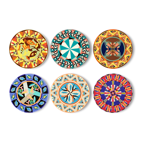 Set de 6 assiettes de service Animali Fantastici Malles, Voyage et Maison Maison et Art de la Table Art de la table | LOUIS VUITTON (Zoom produit)
