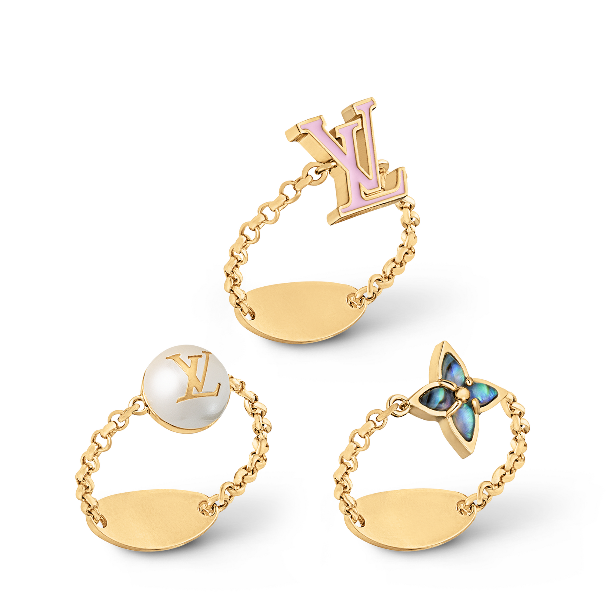 Set de bagues LV Layer S00 Femme Bijoux Tous les bijoux | LOUIS VUITTON (Zoom produit)