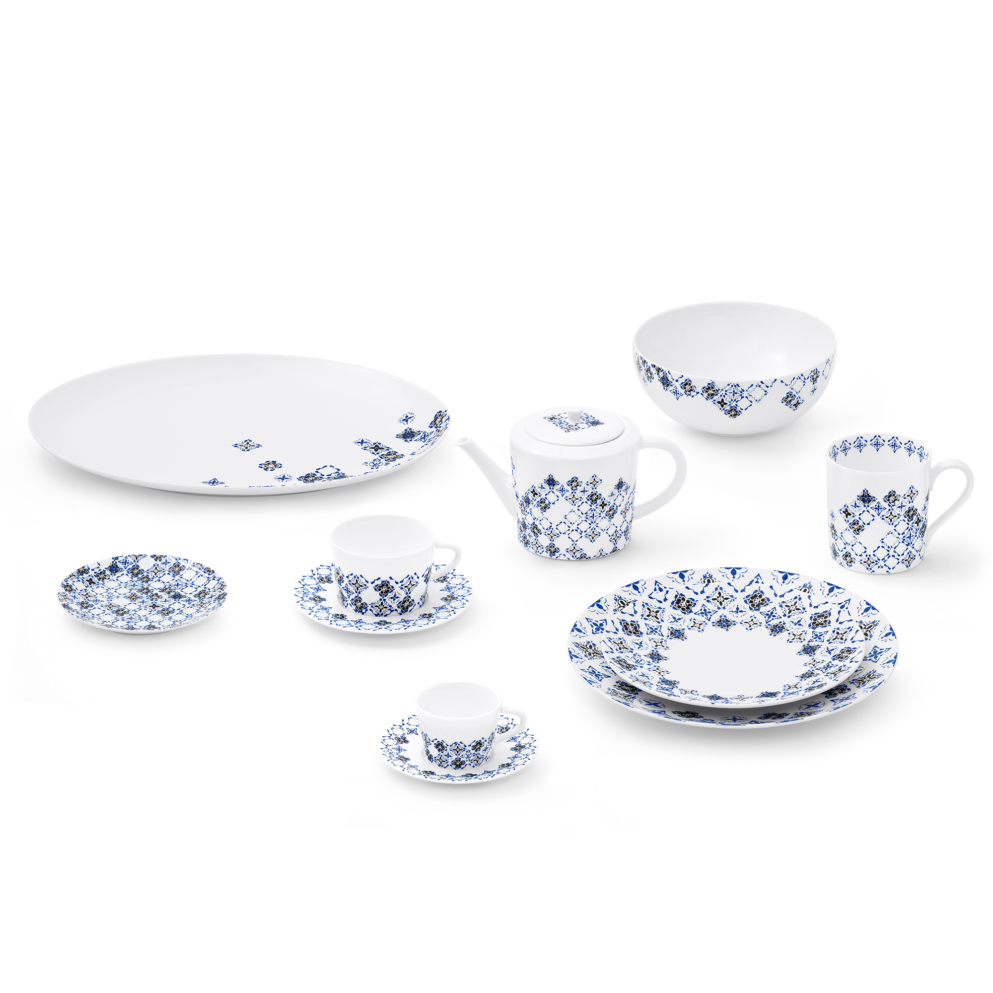 Set De 2 Tasses à Café Corto Maltese “À Venise” – Céramique, Avec Soucoupes