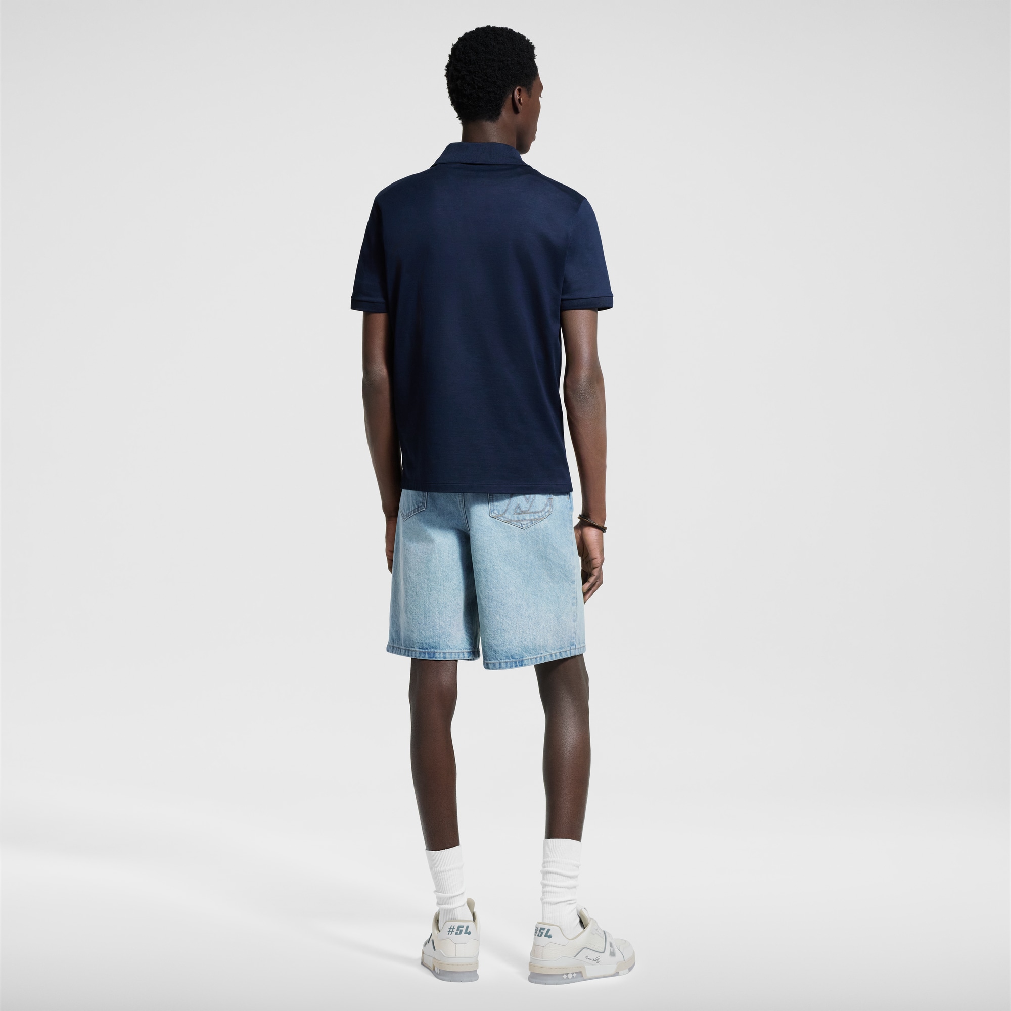 Short à détail Damier en denim  Homme Prêt-à-porter Pièces en denim | LOUIS VUITTON (Zoom produit)