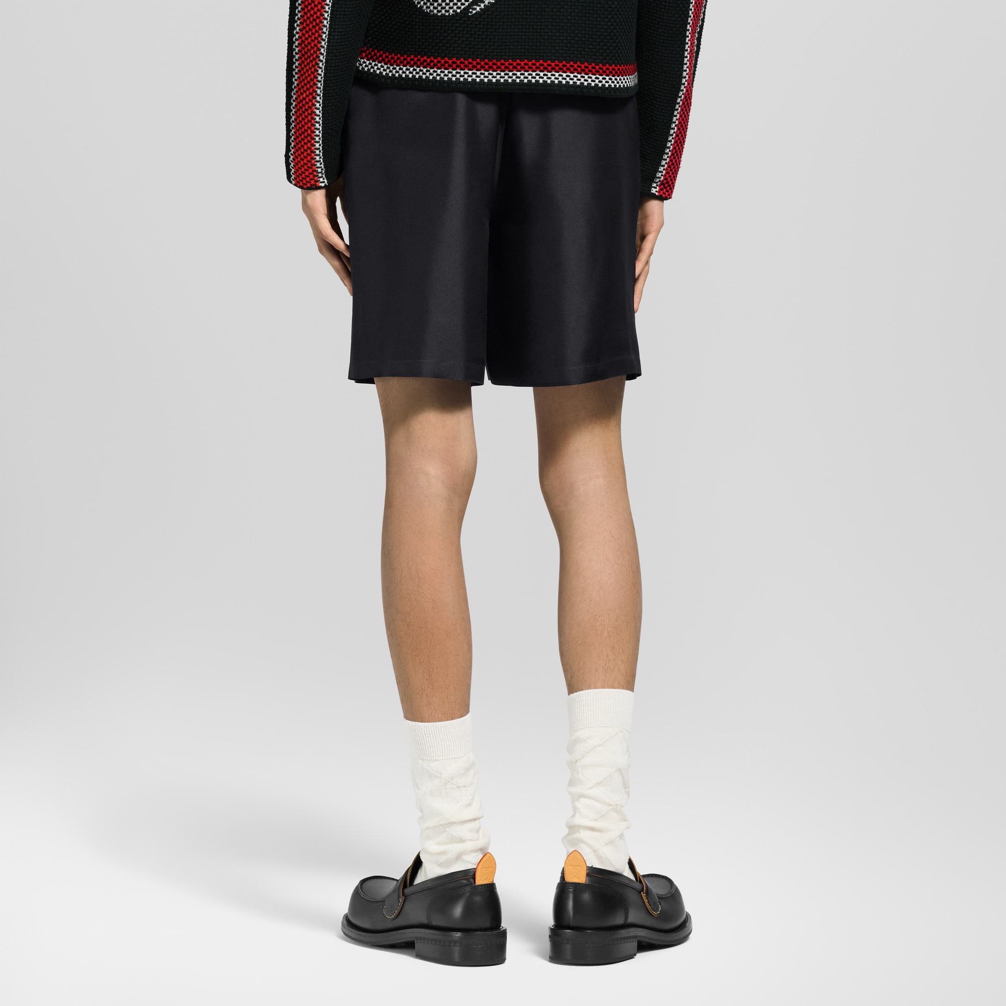 Short à signature imprimée en soie  Homme Prêt-à-porter Pantalons | LOUIS VUITTON (Zoom produit)