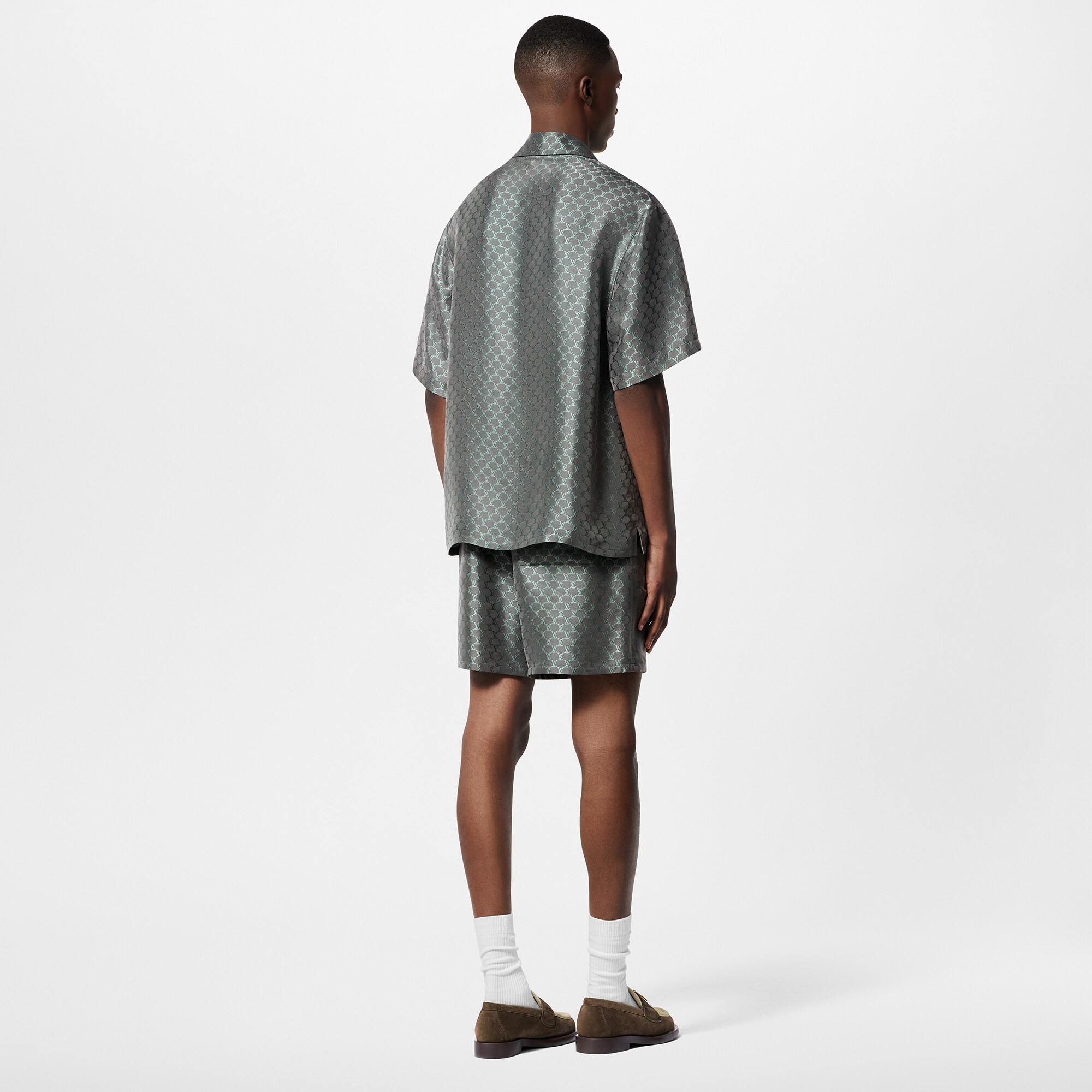 Short à taille élastique en jacquard de soie mélangée  Homme Prêt-à-porter Pantalons | LOUIS VUITTON (Zoom produit)