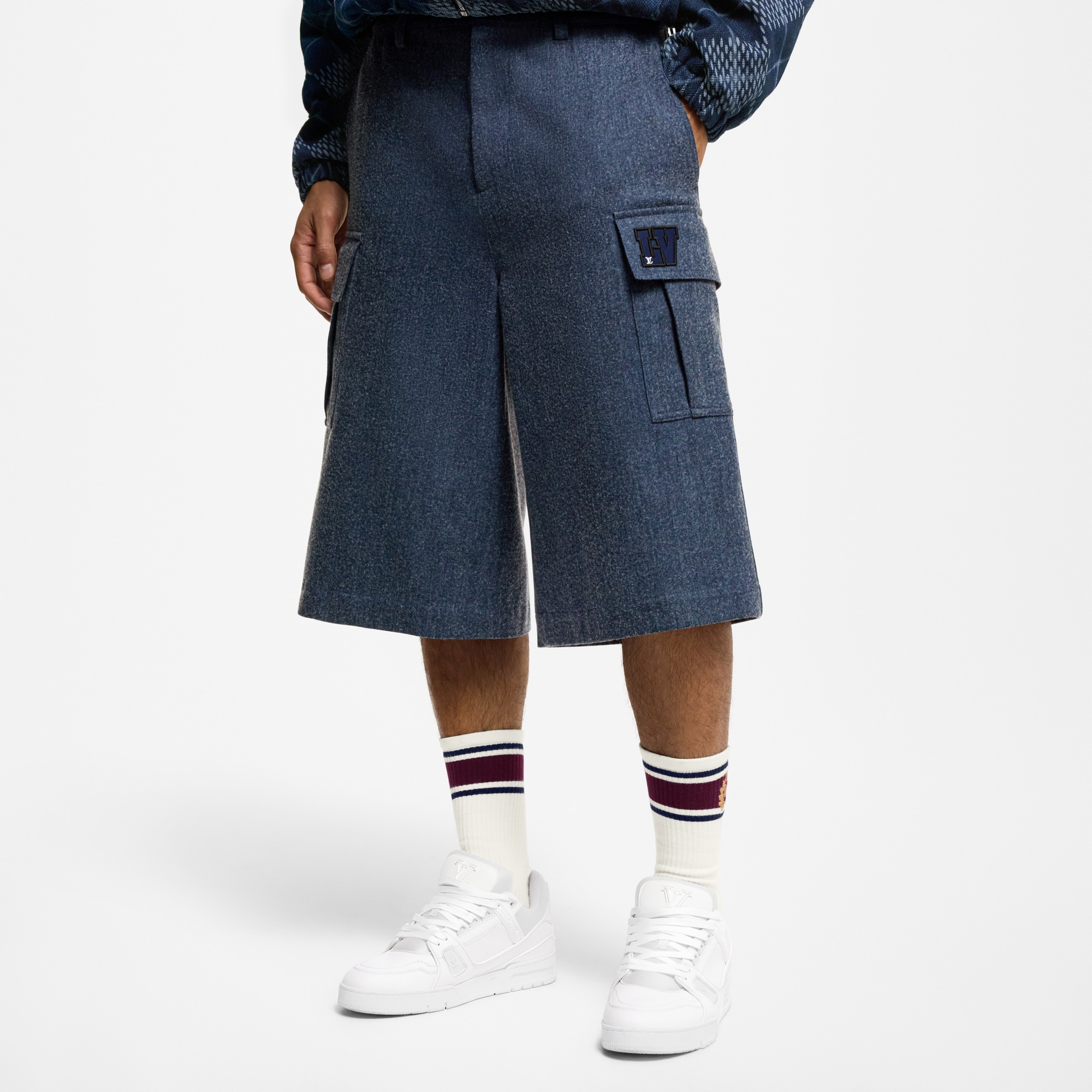 Short cargo oversize en coton et laine  Homme Prêt-à-porter Pantalons | LOUIS VUITTON (Zoom produit)