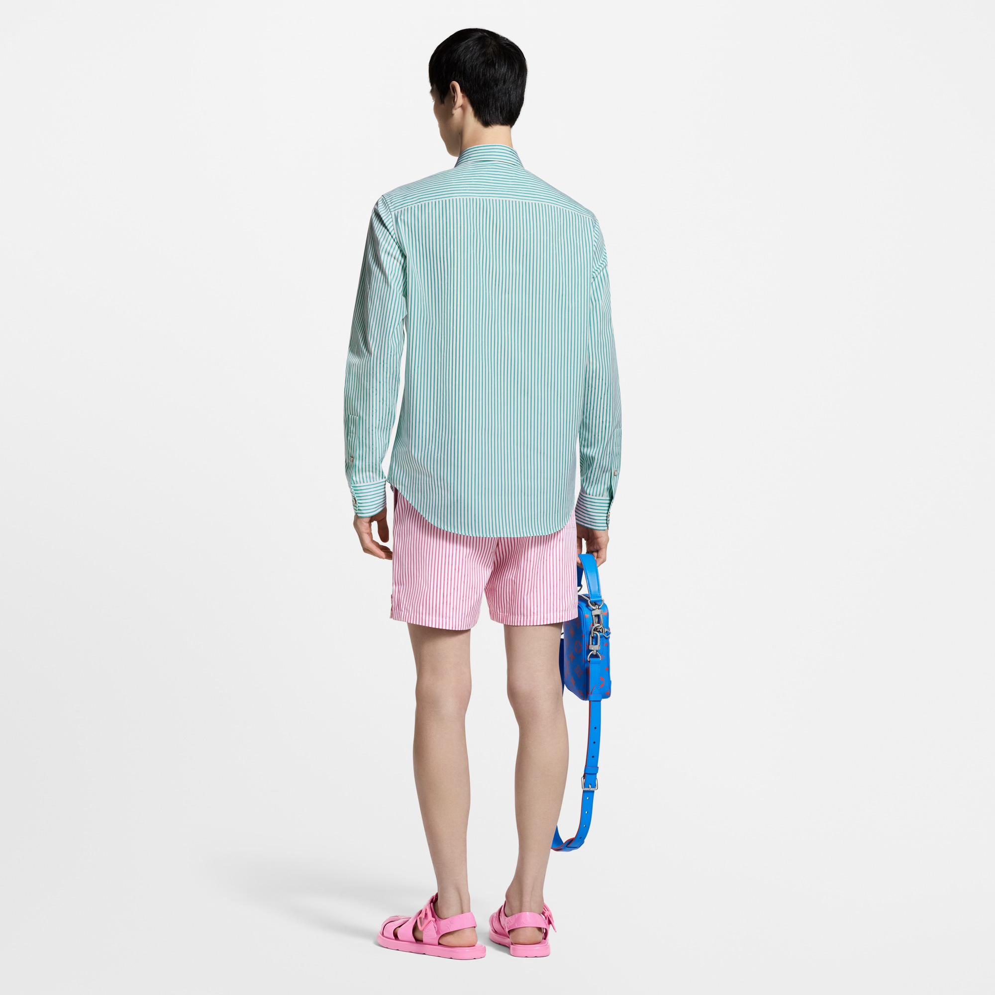 Short décontracté à rayures et Monogram  Homme Prêt-à-porter Pantalons | LOUIS VUITTON (Zoom produit)