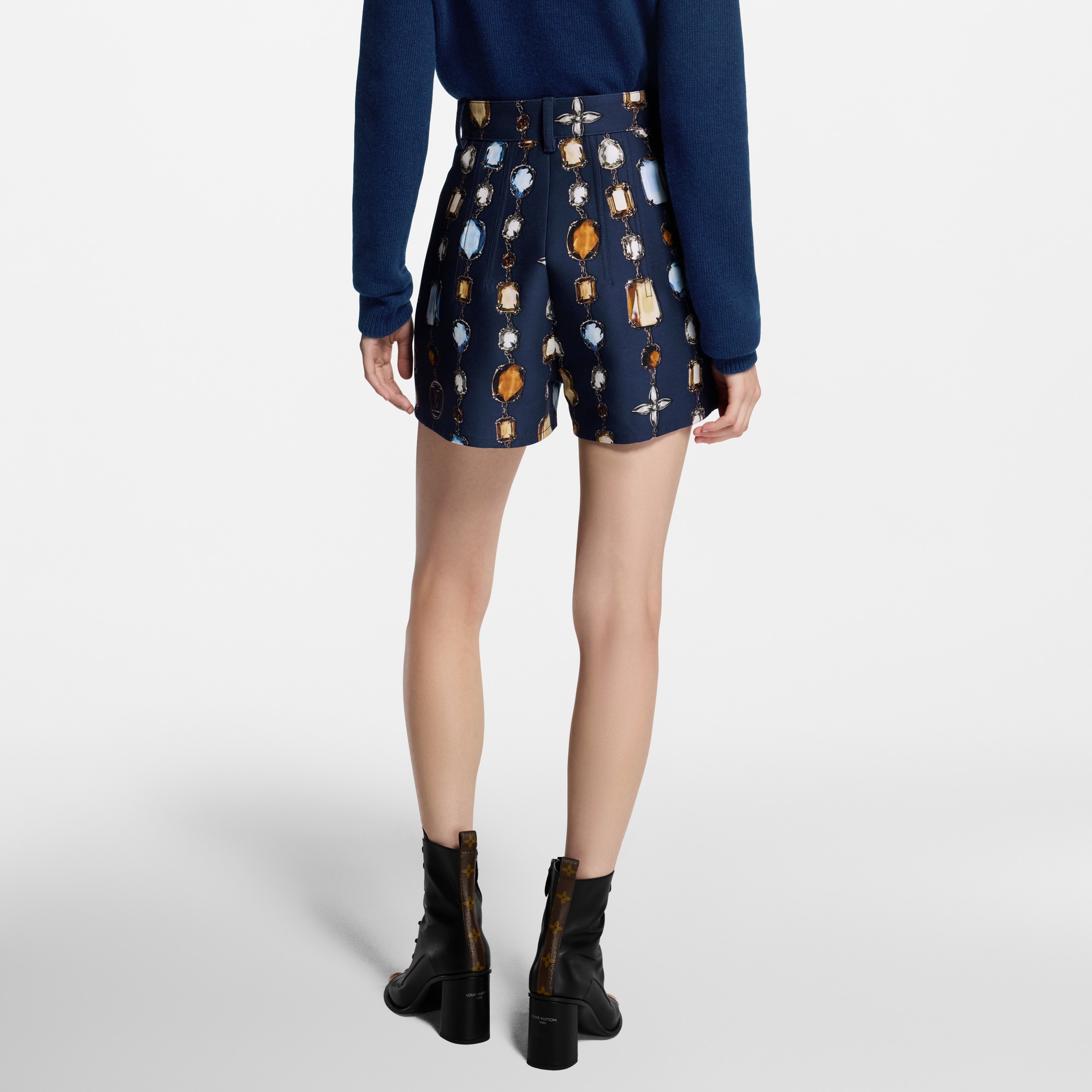 Short habillé à imprimé collier  Femme Prêt-à-porter Jupes et shorts | LOUIS VUITTON (Zoom produit)