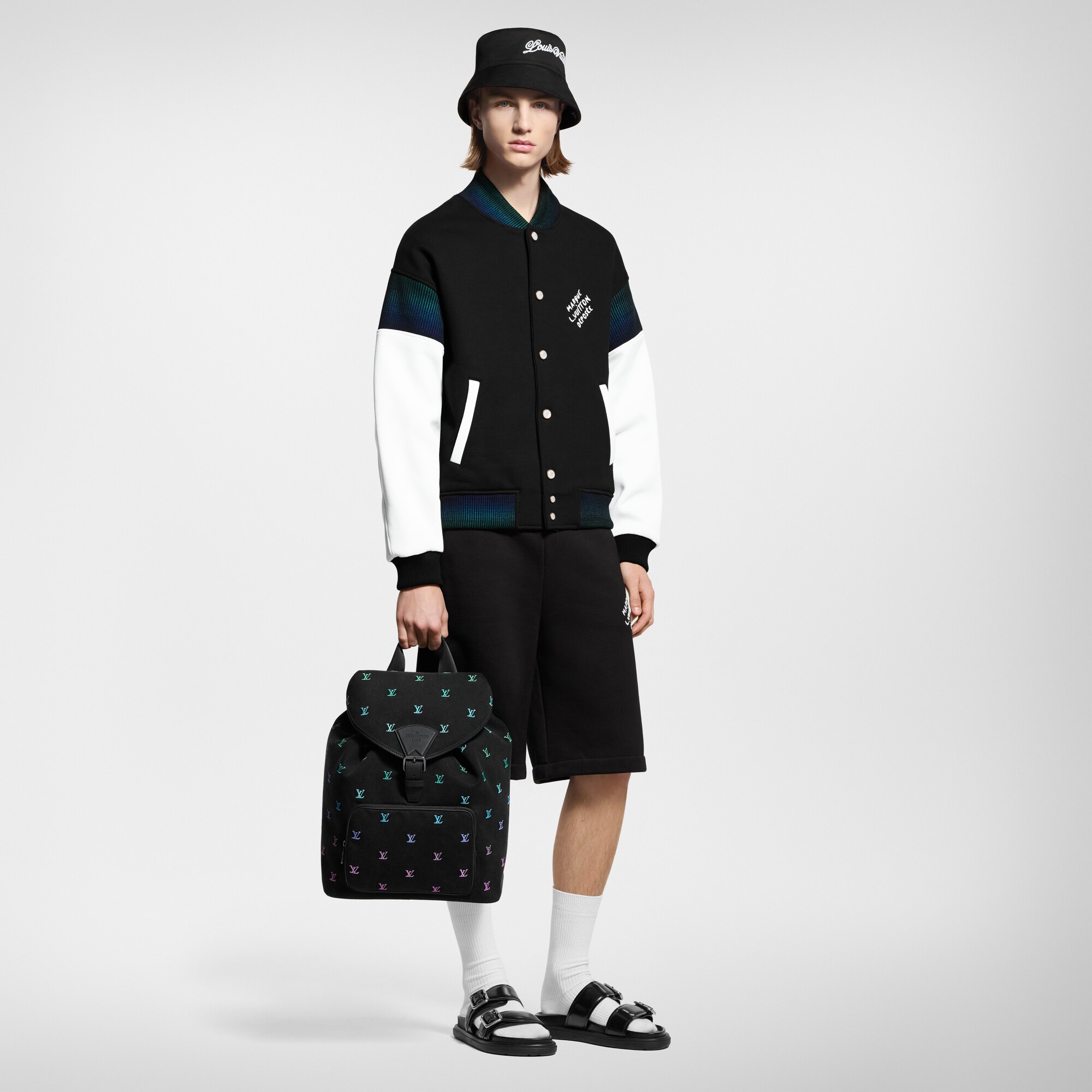 Short universitaire en jersey de coton  Homme Prêt-à-porter Tout le prêt-à-porter | LOUIS VUITTON (Zoom produit)