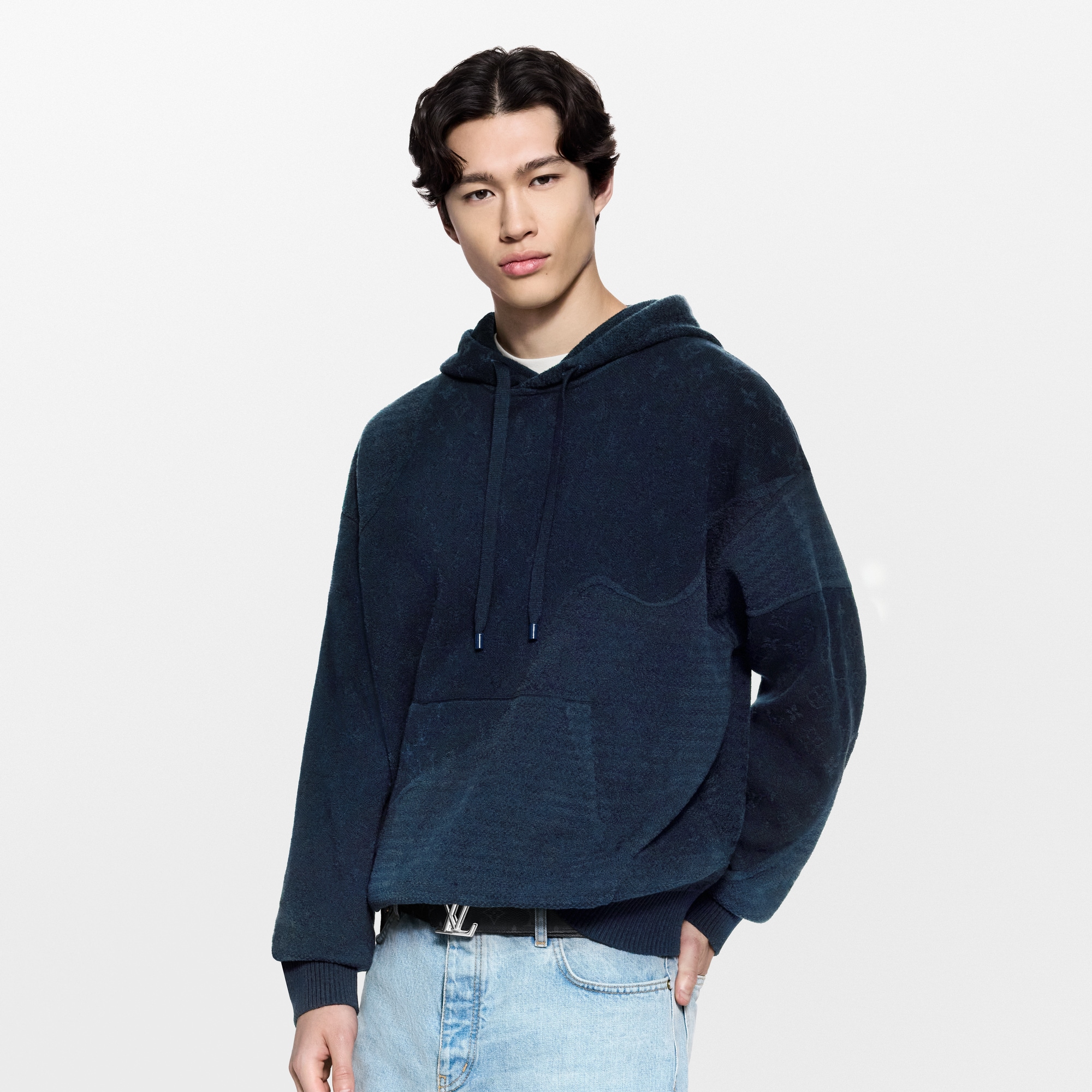 Sweat à capuche à motif jacquard  Homme Prêt-à-porter Tout le prêt-à-porter | LOUIS VUITTON (Zoom produit)