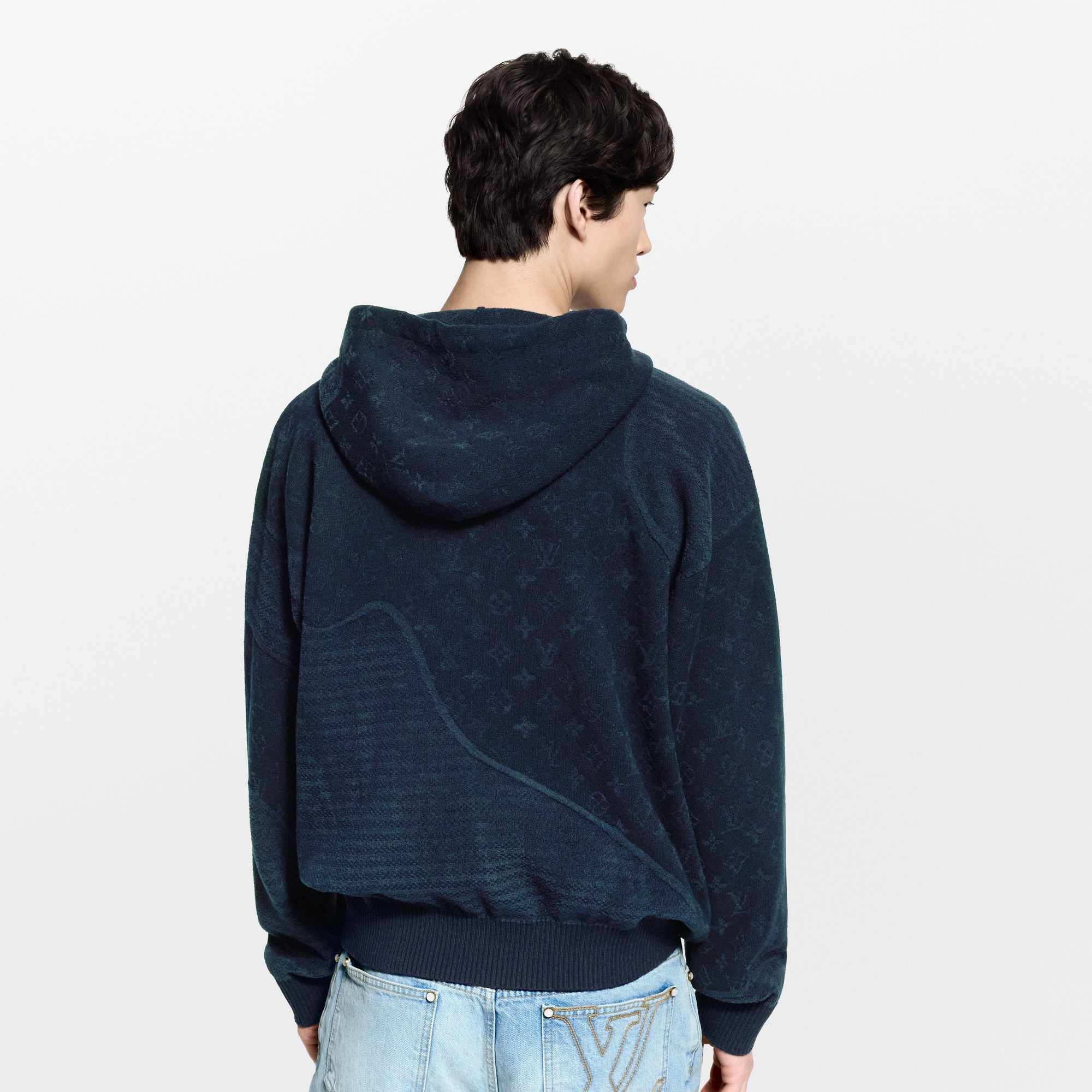 Sweat à capuche à motif jacquard  Homme Prêt-à-porter Tout le prêt-à-porter | LOUIS VUITTON (Zoom produit)